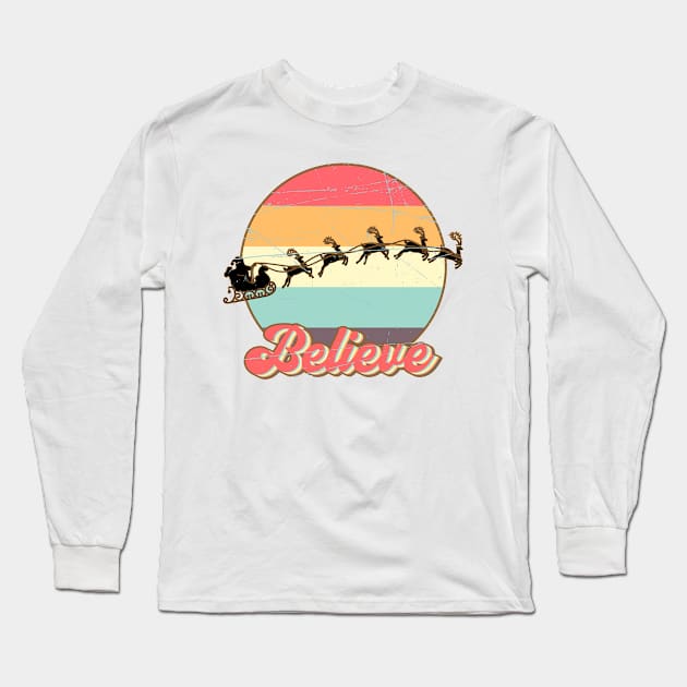 Santa Believe Long Sleeve T-Shirt by West 5th Studio